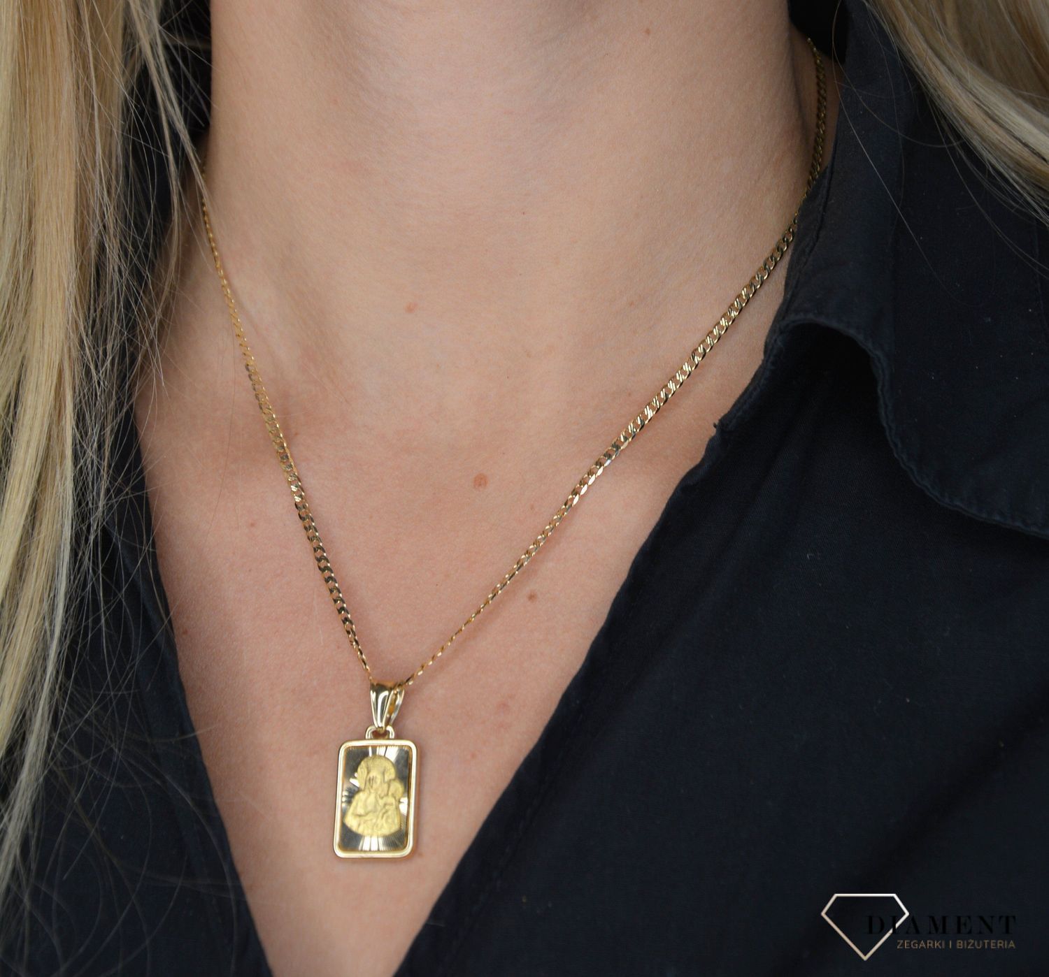 Złoty łańcuszek 585 pancerka pave 2,5 mm DIA-LAN-1127PAVE-585 2,5mm ✅ Złoty łańcuszek o splocie pancerki ✅.jpg